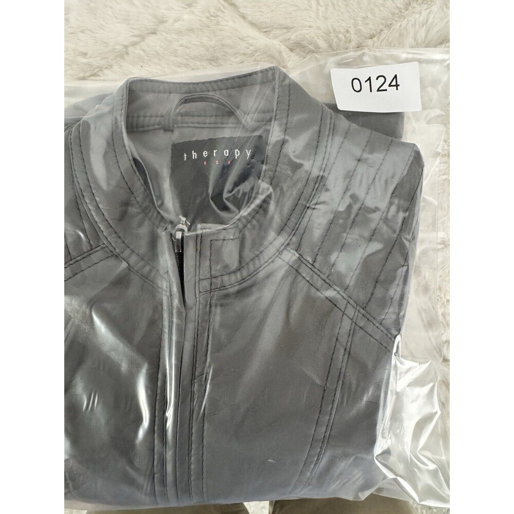 Therapy Jacket Women's Size M Gray Full Zip Pockets Lined Leopard - Picture 13 of 13